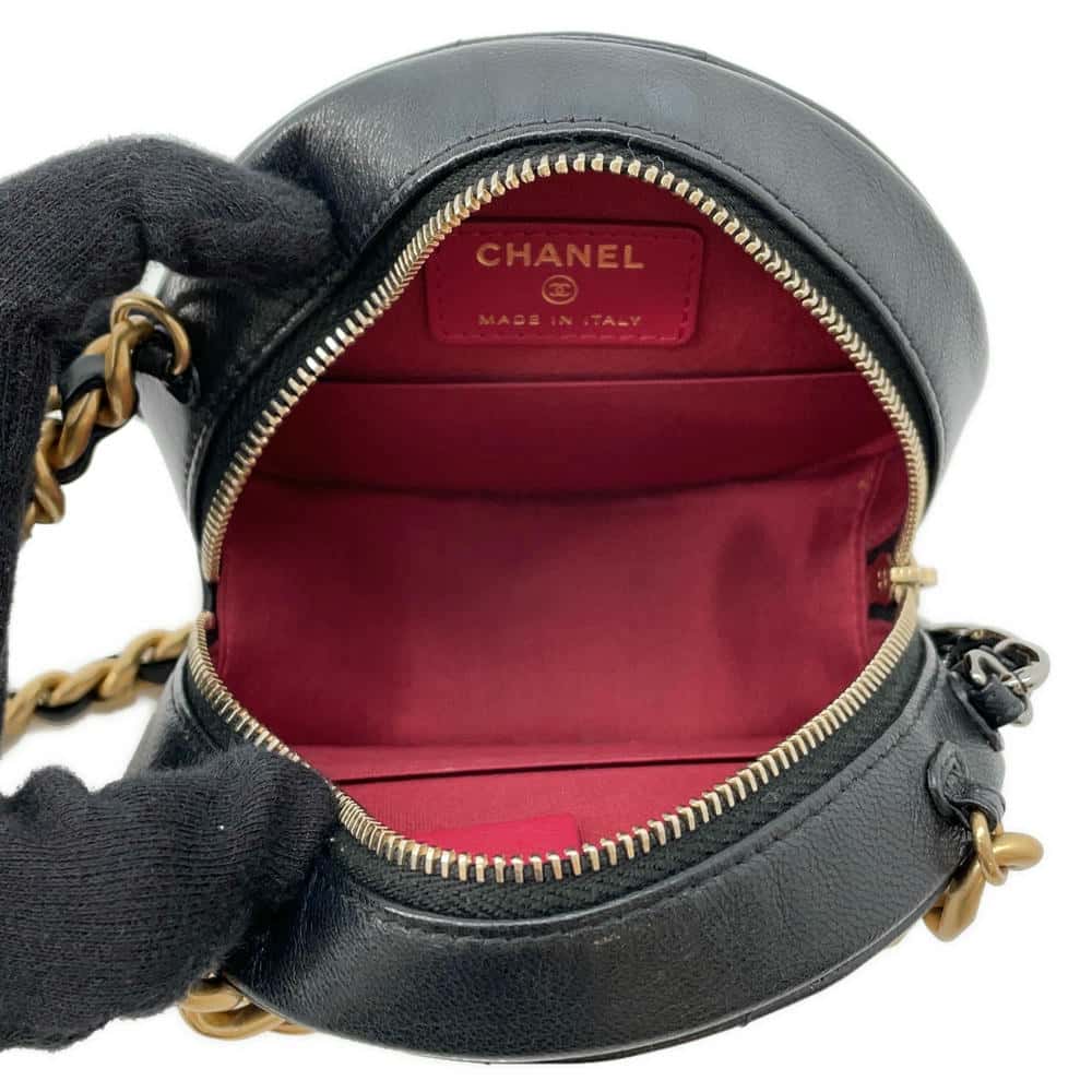 CHANEL 19 Round 2wayShoulder BlackAP0945 Lambskin