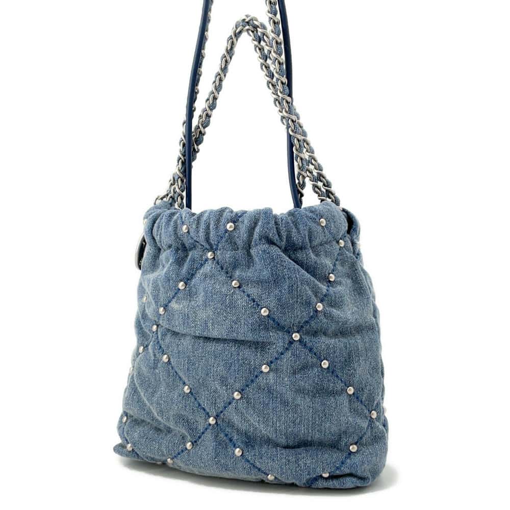 CHANEL 22 ChainShoulder BlueAS3980 Denim Size Mini