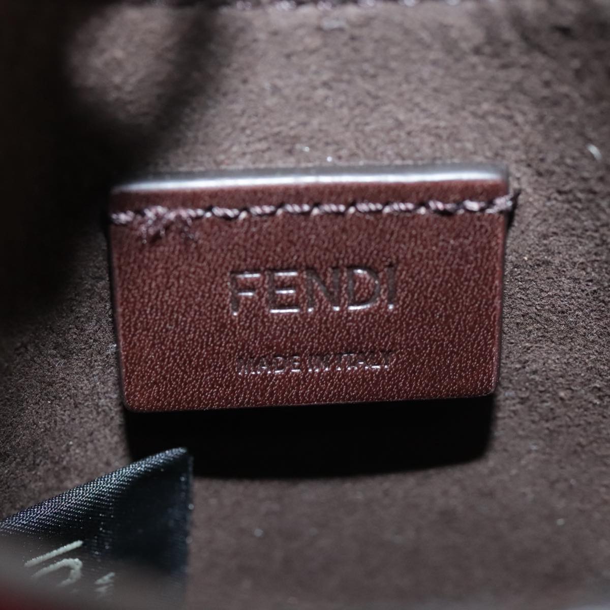 FENDI Shoulder Bag Leather Red 99763A