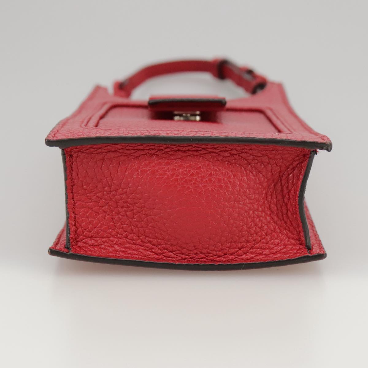 FENDI Shoulder Bag Leather Red 99763A