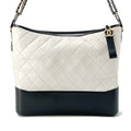 CHANEL Gabriel de CHANEL Hobo White/BlackA93824 Calf Leather Size Large