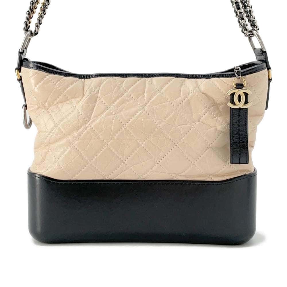 CHANEL Gabriel de CHANEL Hobo Beige/BlackA93824 Calf Leather