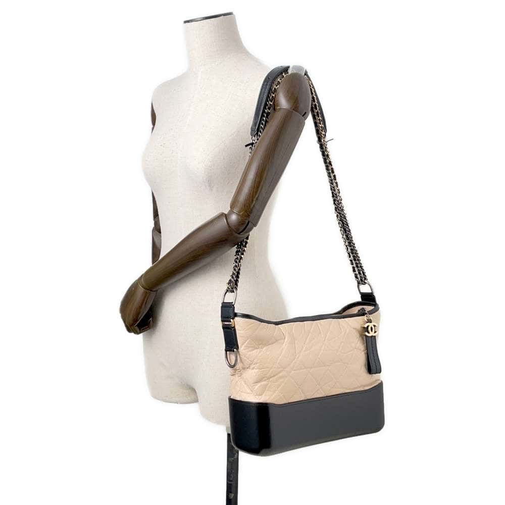 CHANEL Gabriel de CHANEL Hobo Beige/BlackA93824 Calf Leather
