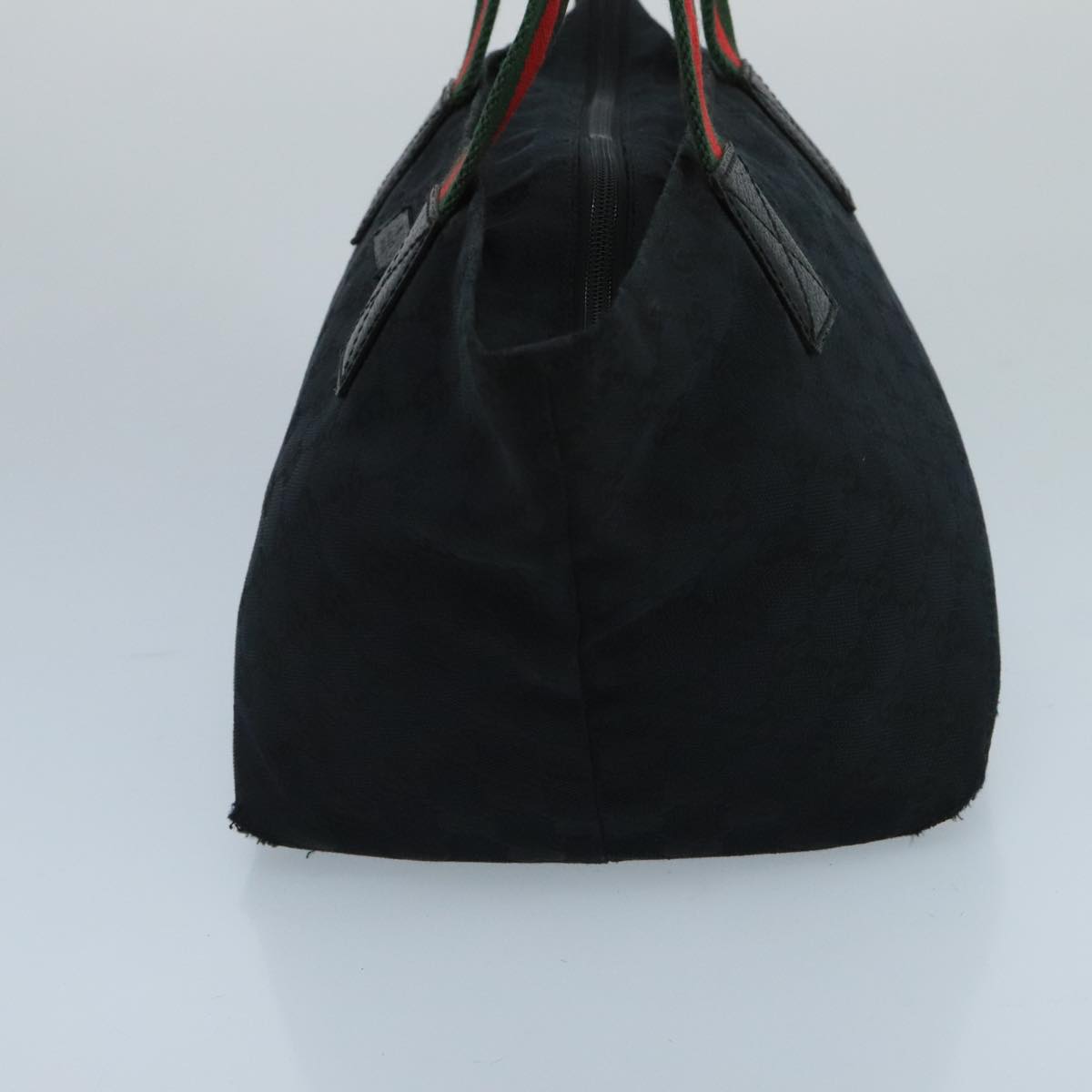GUCCI GG Canvas Web Sherry Line Hand Bag Black Green Red 99796
