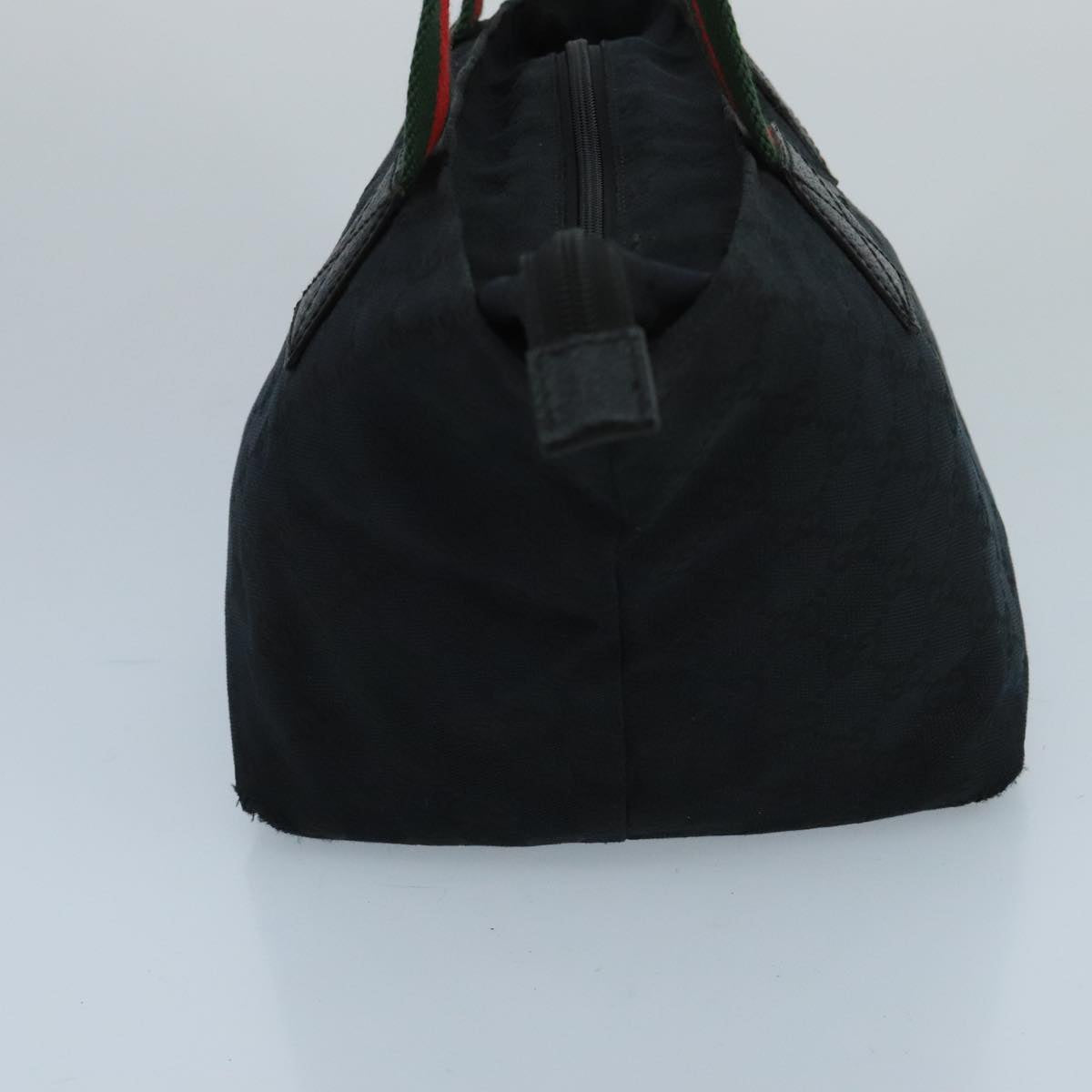 GUCCI GG Canvas Web Sherry Line Hand Bag Black Green Red 99796