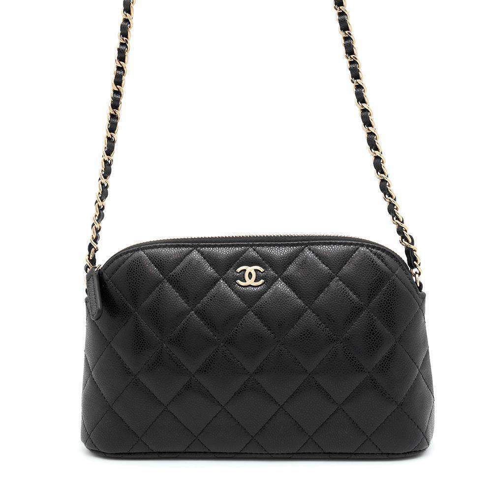 CHANEL Matelasse ChainShoulder Bag BlackAP4016 Caviar Leather