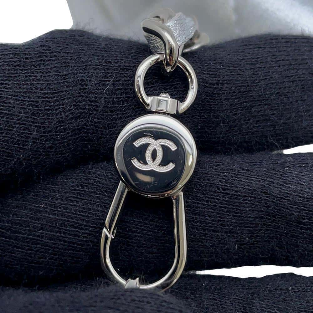 CHANEL Years Gift Star Motif Chain Waist Pouch Silver Lambskin