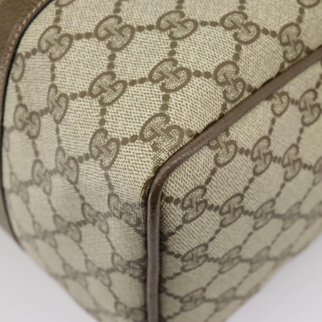 GUCCI GG Supreme Web Sherry Line Hand Bag PVC Beige Red 58 02 007 99813
