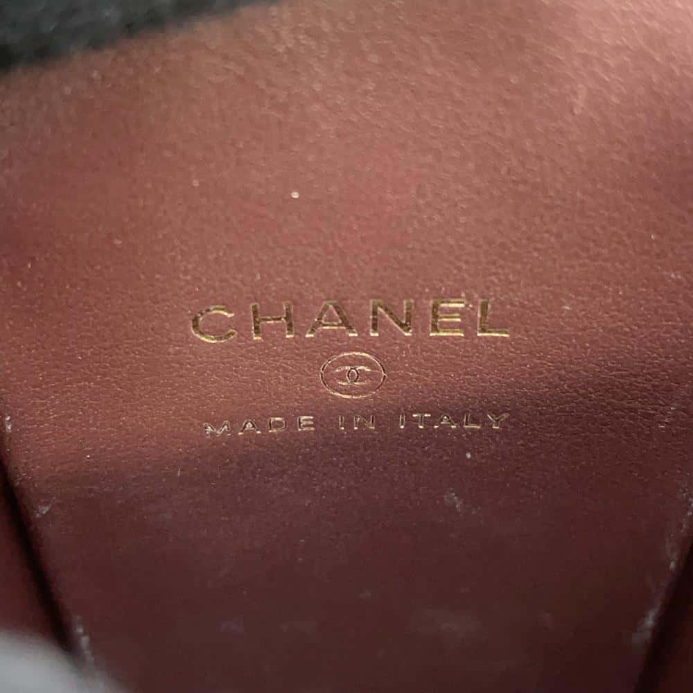 CHANEL Mini Vanity Matelasse Chain Shoulder Bag BlackAP1466 Caviar Leather