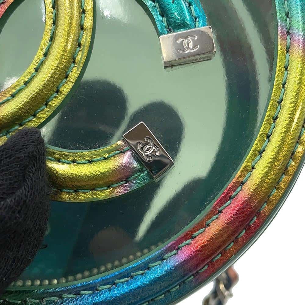 CHANEL CCFiligree PlasticsxLeather ChainShoulder Bag MulticolorAP0365 Plastics PVC