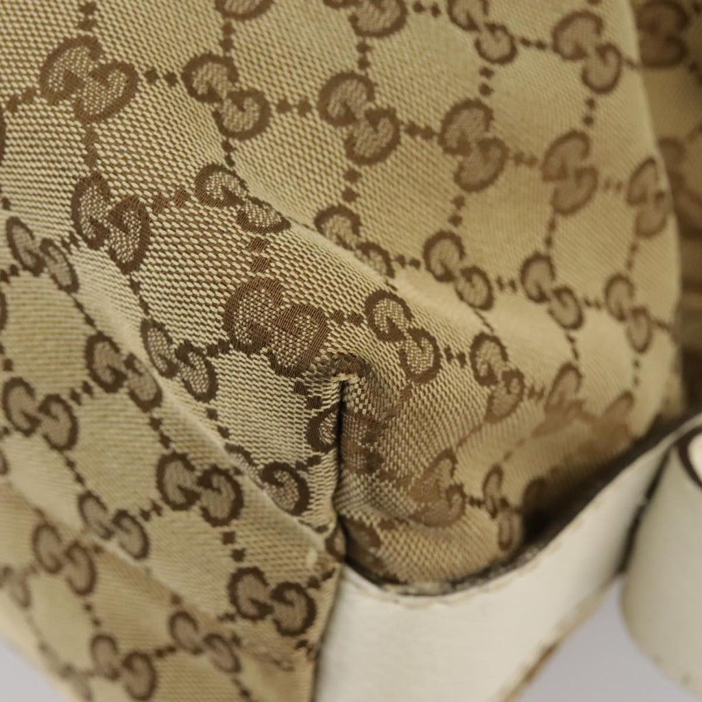 GUCCI GG Canvas Tote Bag Silver Beige 232959 99848