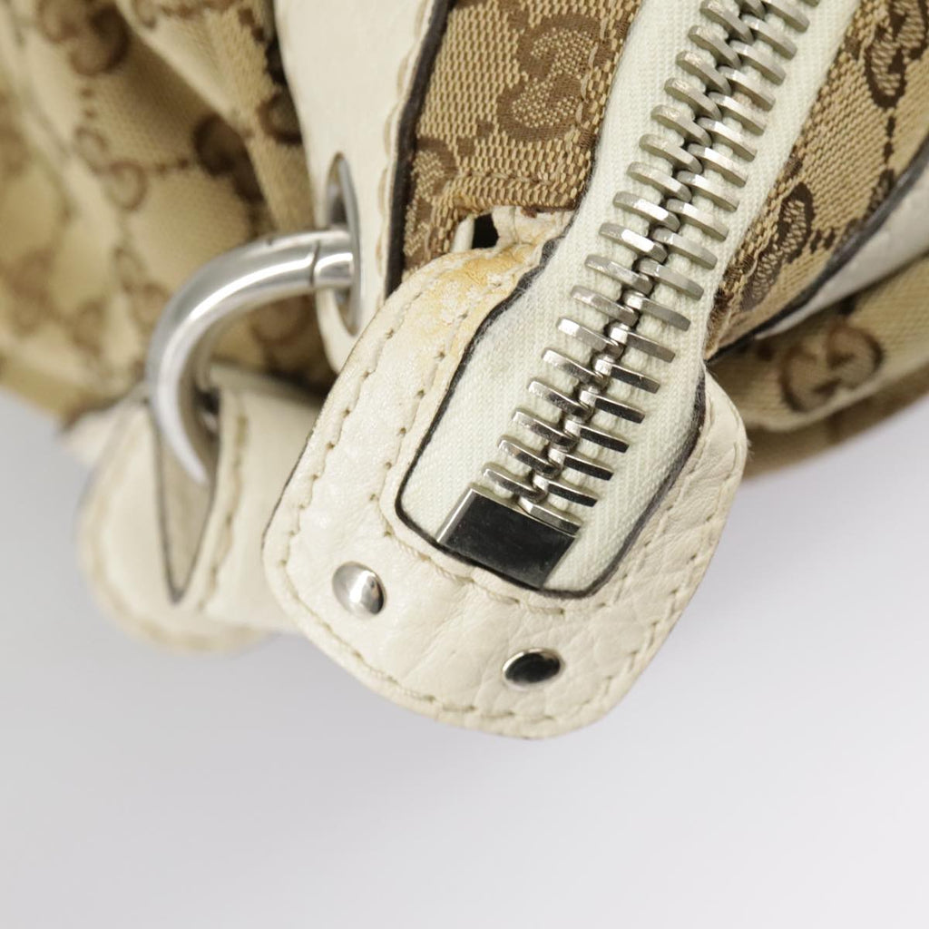 GUCCI GG Canvas Tote Bag Silver Beige 232959 99848
