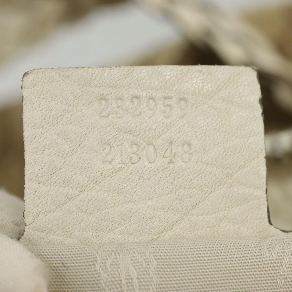 GUCCI GG Canvas Tote Bag Silver Beige 232959 99848