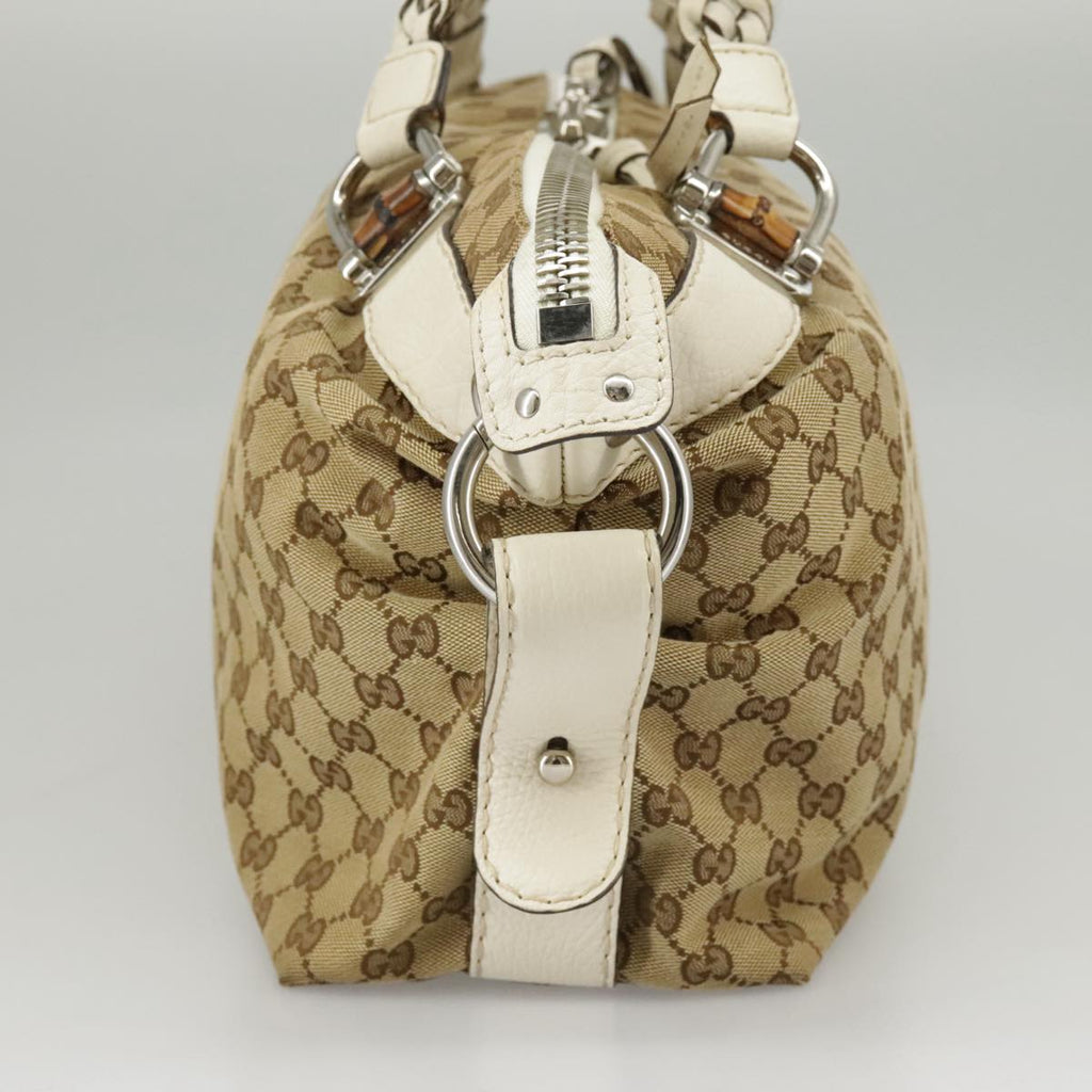 GUCCI GG Canvas Tote Bag Silver Beige 232959 99848