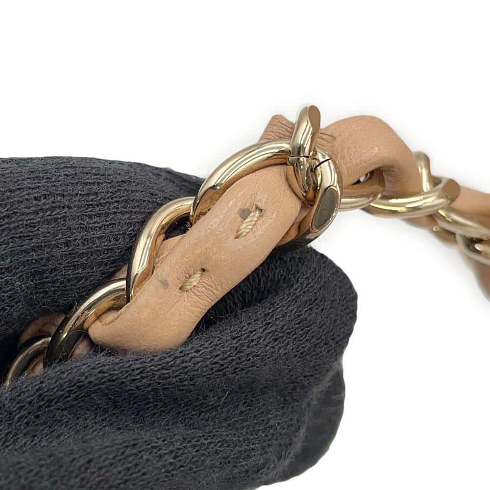 CHANEL Matelasse Chain Bucket Shoulder Bag BeigeAS3176 Lambskin