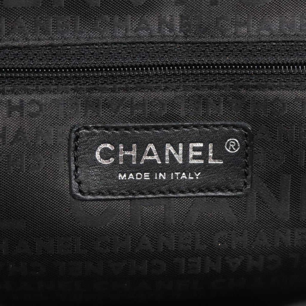 CHANEL Camelia Chain Shoulder Bag Canvas Purple CC 99854A
