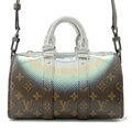 LOUIS VUITTON Keepall Bandouliere Brown/MetalicSilver M23119 Monogram Metalic・Nebula Size 25