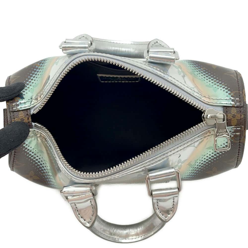 LOUIS VUITTON Keepall Bandouliere Brown/MetalicSilver M23119 Monogram Metalic・Nebula Size 25