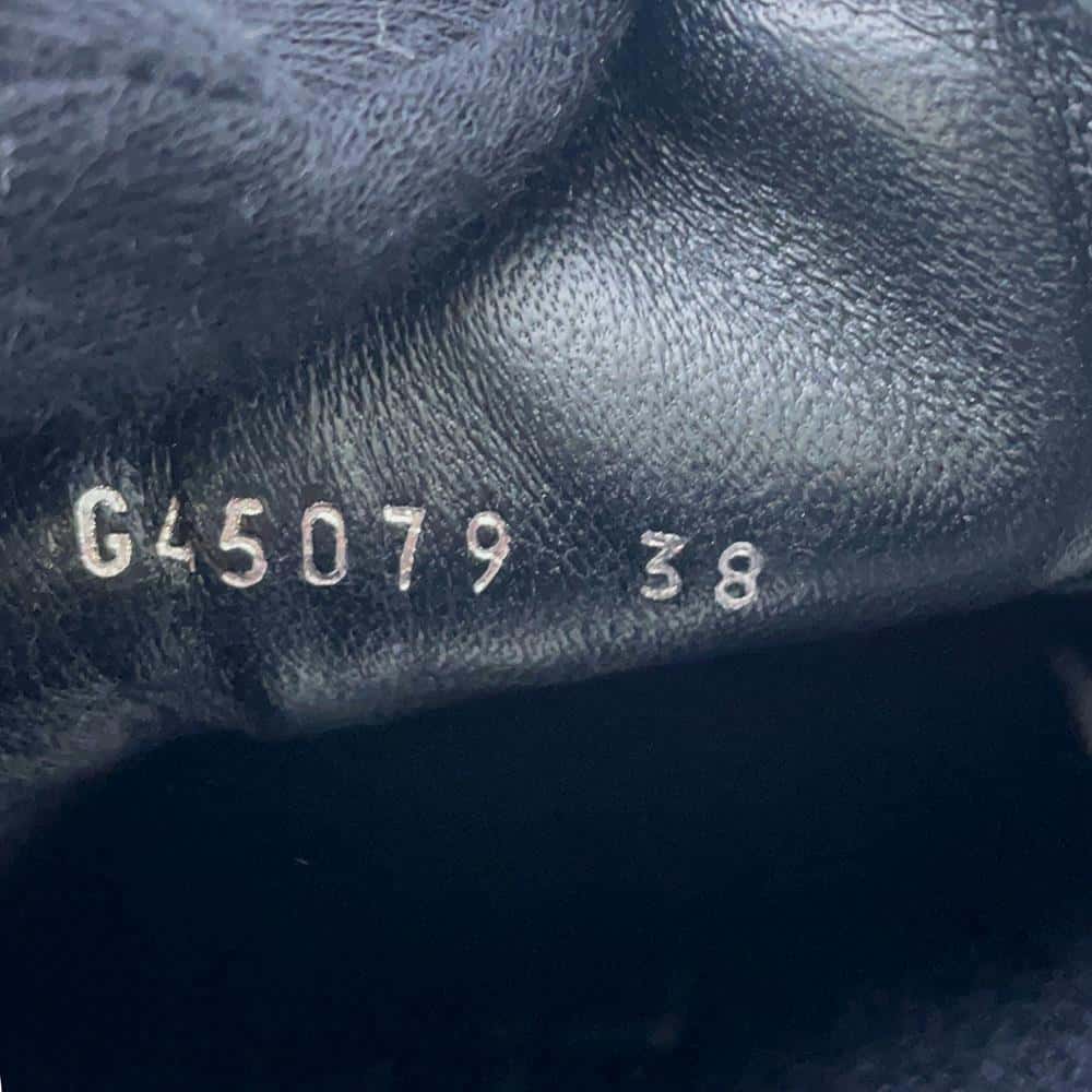 CHANEL CC Logo Sneakers BlackG45079 Leather Size 38