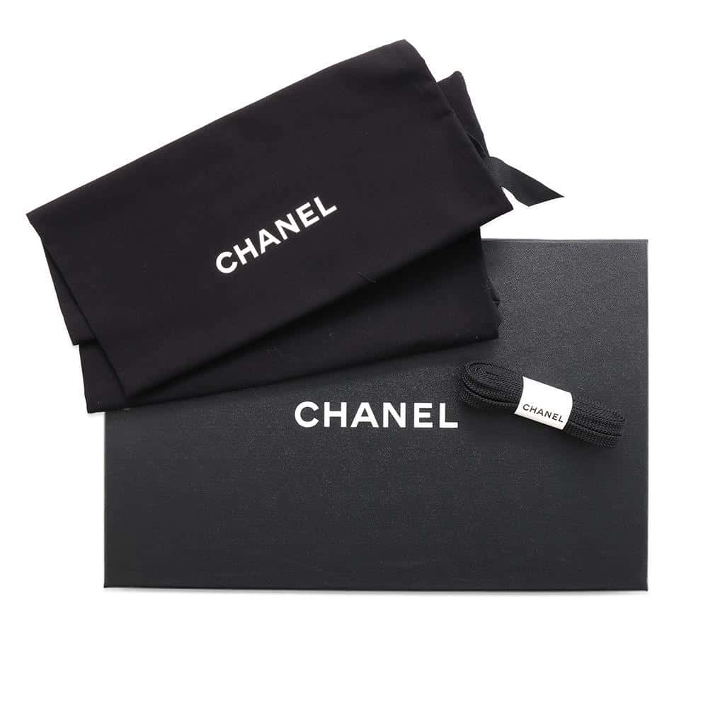 CHANEL CC Logo Sneakers BlackG45079 Leather Size 38