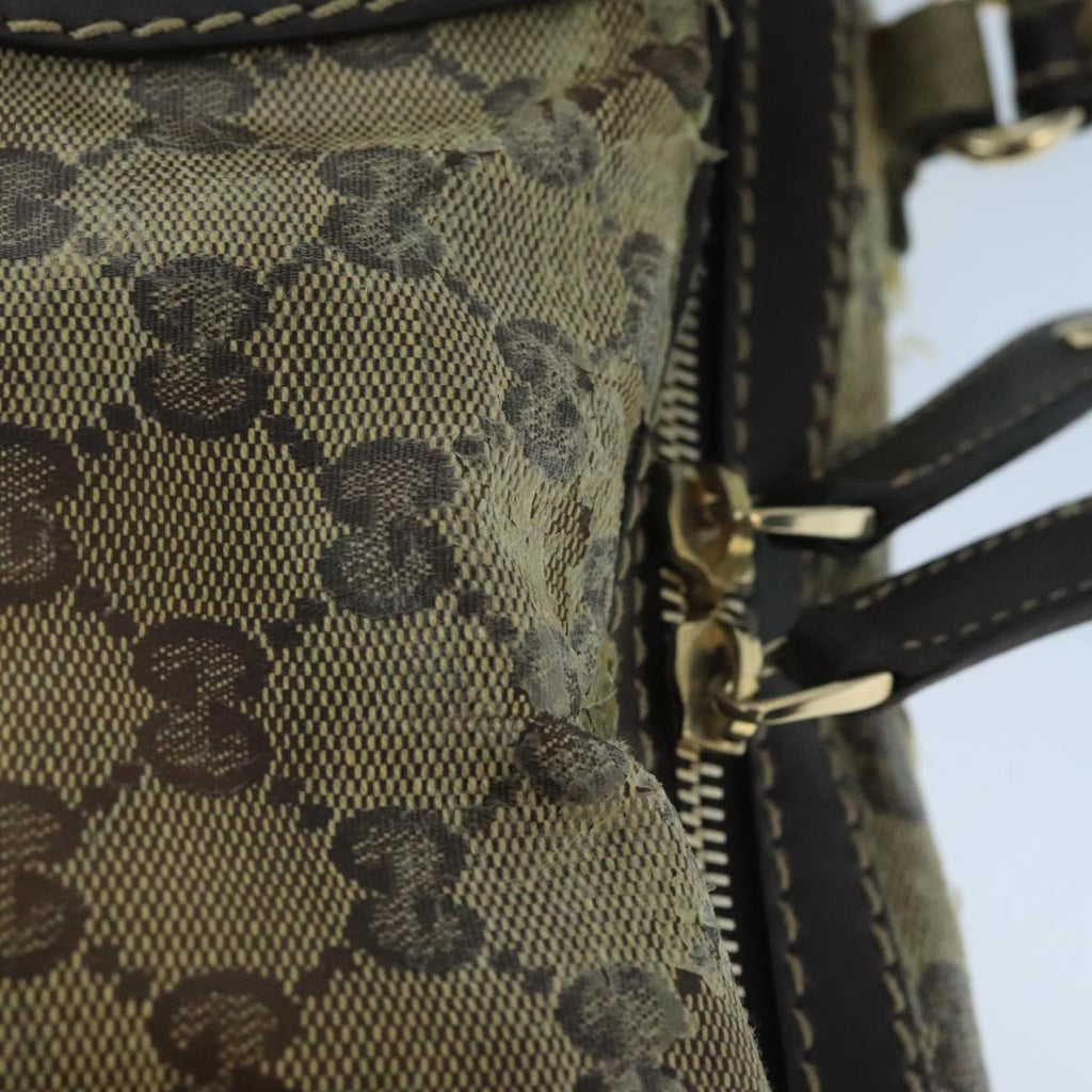 GUCCI GG Crystal Hand Bag Beige Gold 223962 99882