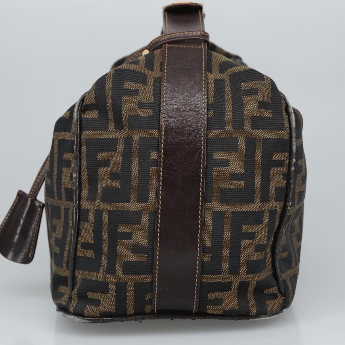 FENDI Zucca Canvas Vanity Pouch Brown Black gold 99900