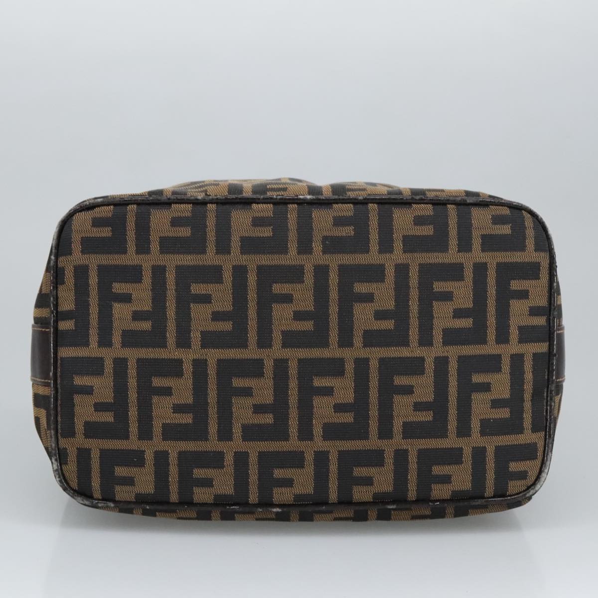 FENDI Zucca Canvas Vanity Pouch Brown Black gold 99900