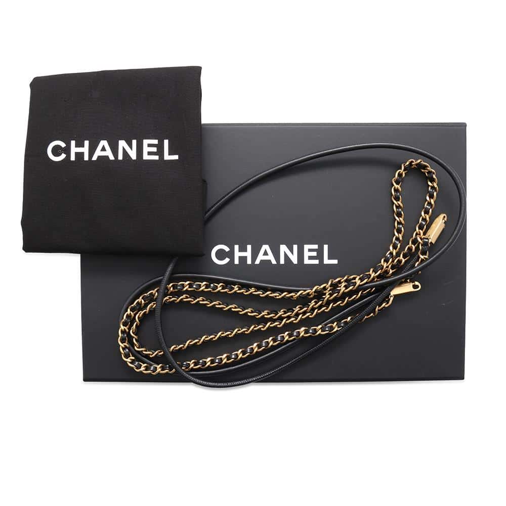 CHANEL CHANEL22 Handbag Black/WhiteAS3980 Calf Leather Size Mini