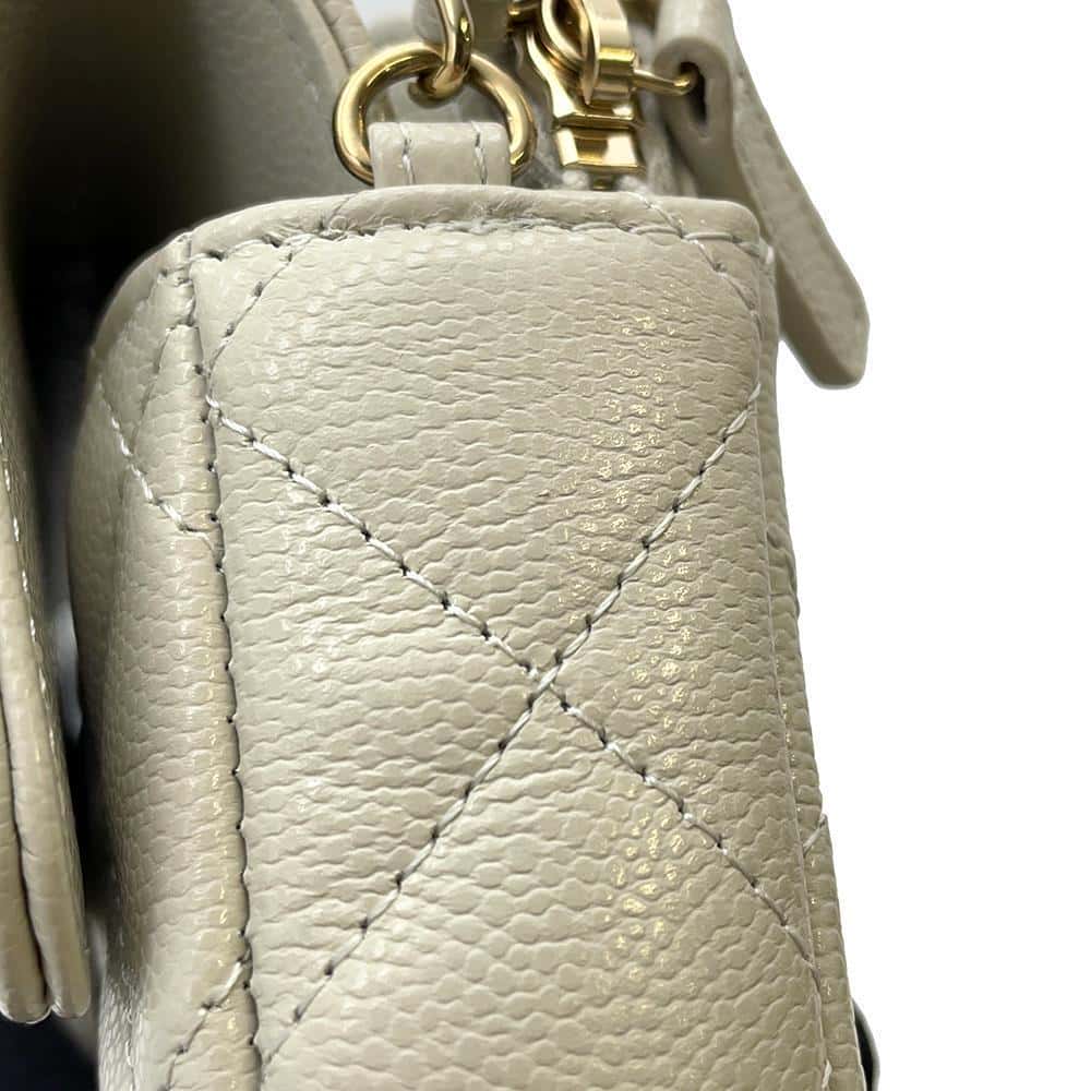 CHANEL Matelasse Flap ChainShoulder Phone Pouch GrayAP2096 Caviar Leather