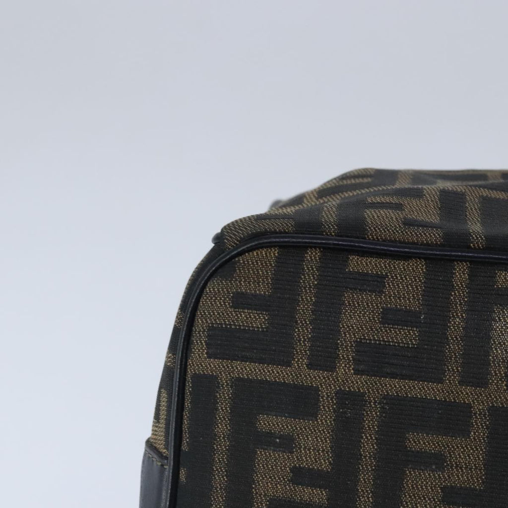 FENDI Zucca Canvas Vanity Hand Bag Brown 99910