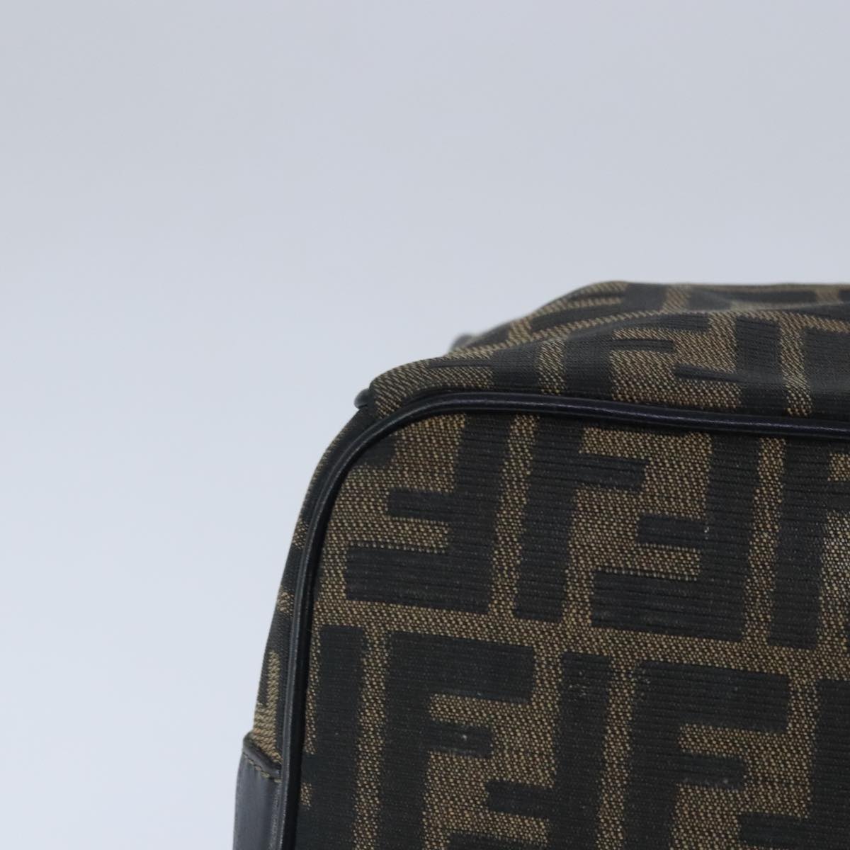 FENDI Zucca Canvas Vanity Hand Bag Brown 99910