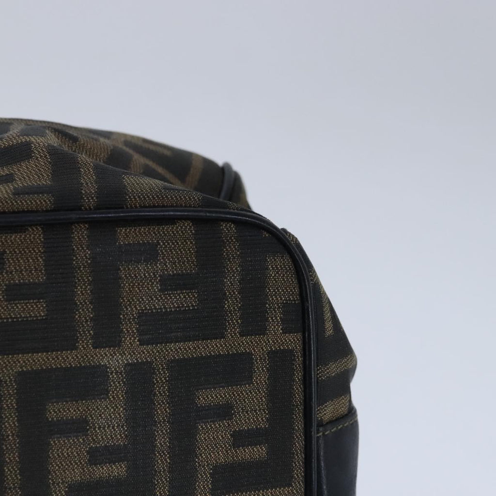 FENDI Zucca Canvas Vanity Hand Bag Brown 99910