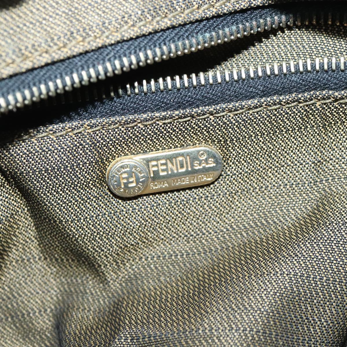 FENDI Zucca Canvas Vanity Hand Bag Brown 99910