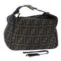 FENDI Zucca Canvas Vanity Hand Bag Brown 99910