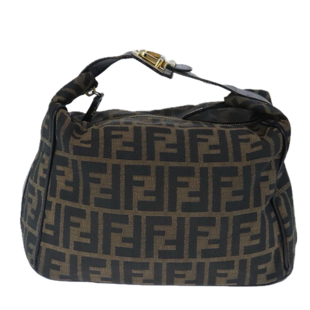 FENDI Zucca Canvas Vanity Hand Bag Brown 99910