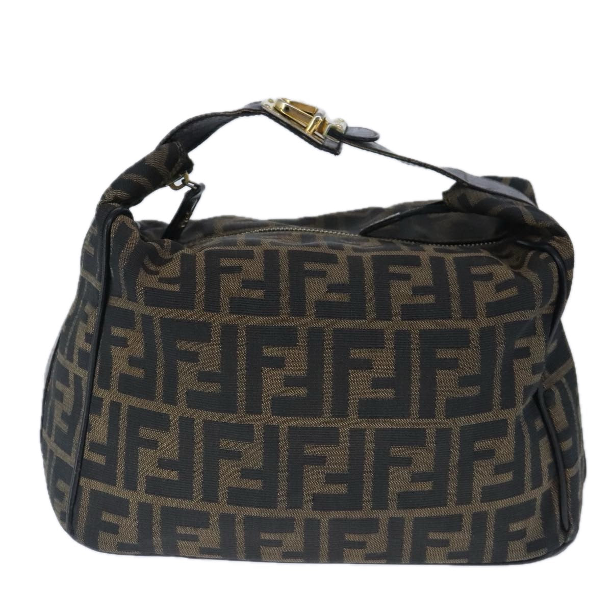 FENDI Zucca Canvas Vanity Hand Bag Brown 99910