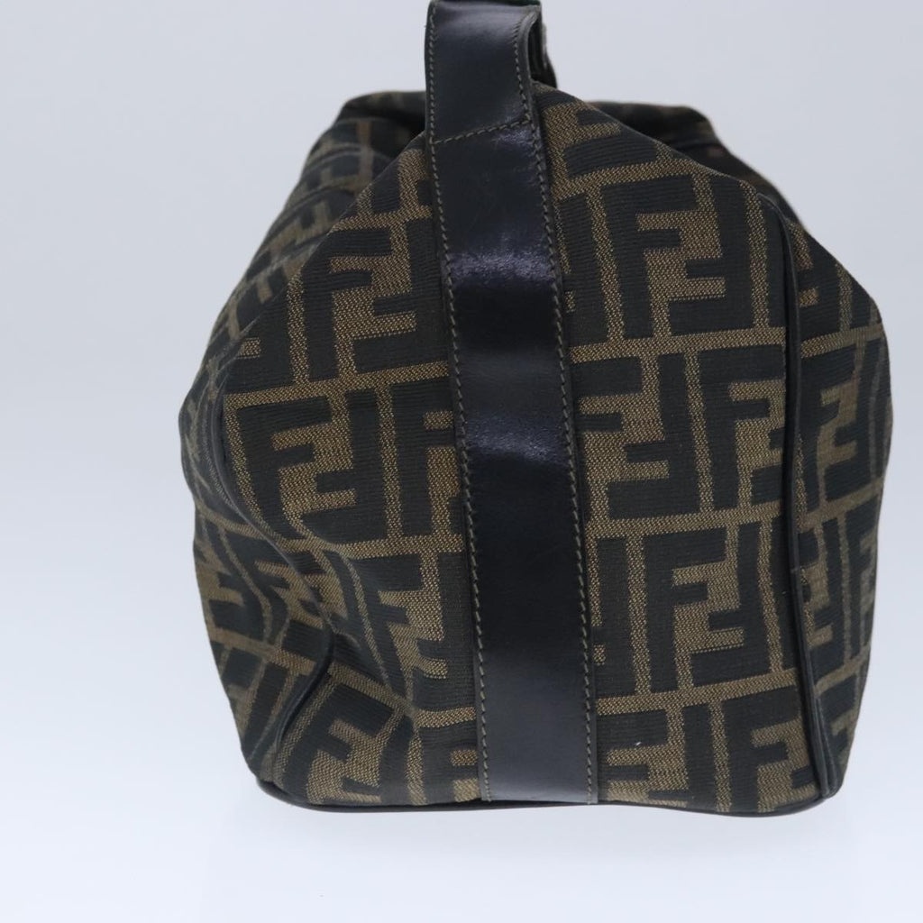 FENDI Zucca Canvas Vanity Hand Bag Brown 99910