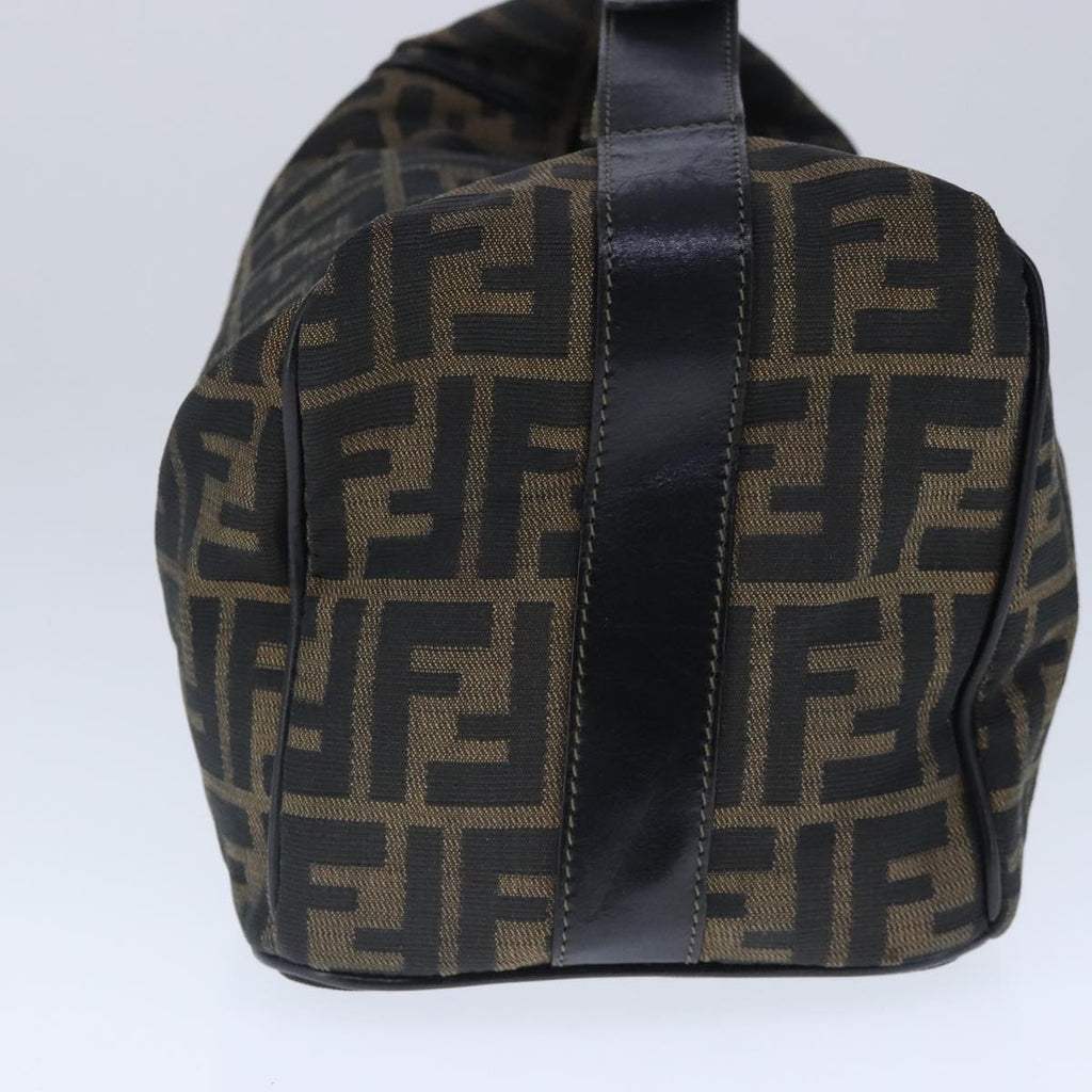 FENDI Zucca Canvas Vanity Hand Bag Brown 99910