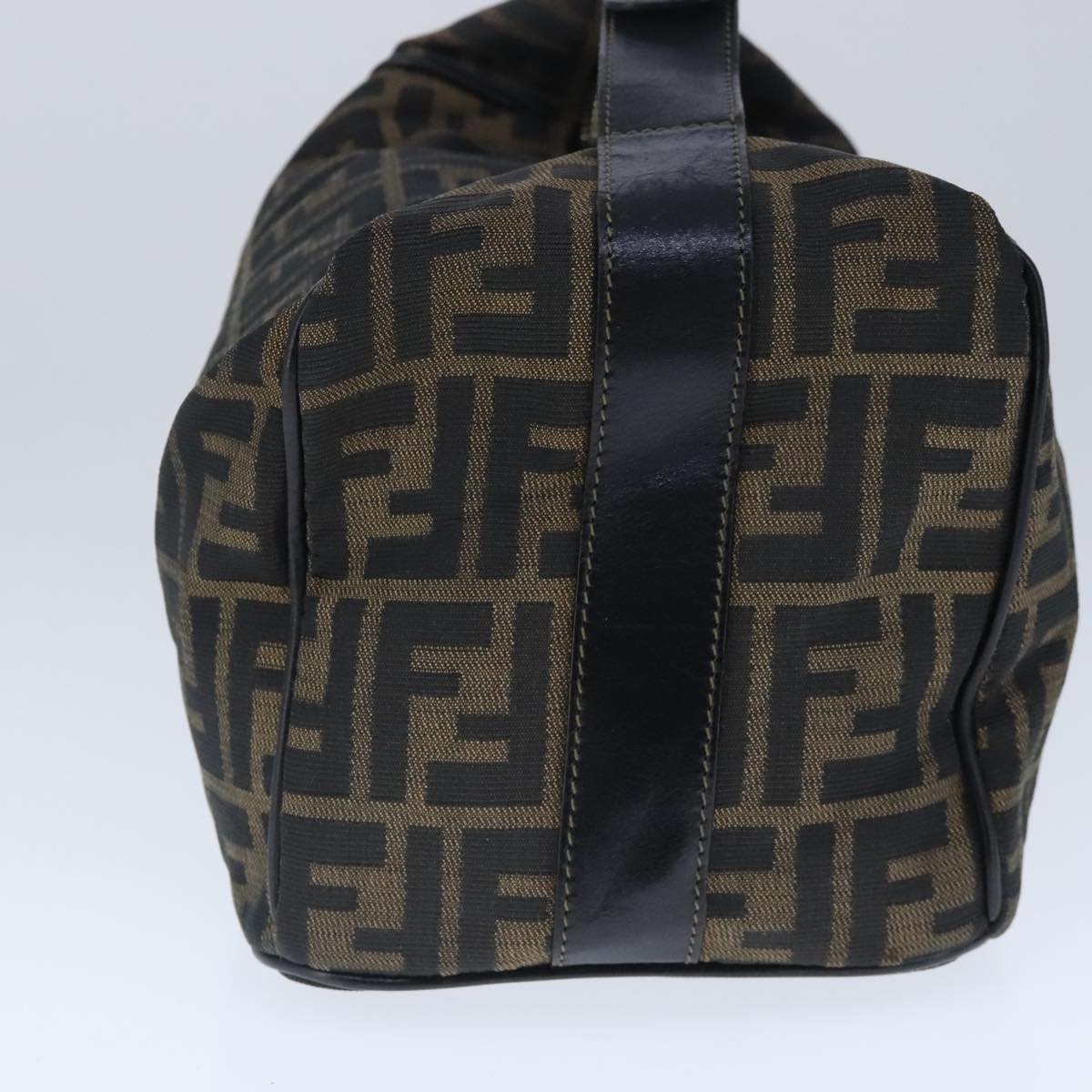 FENDI Zucca Canvas Vanity Hand Bag Brown 99910