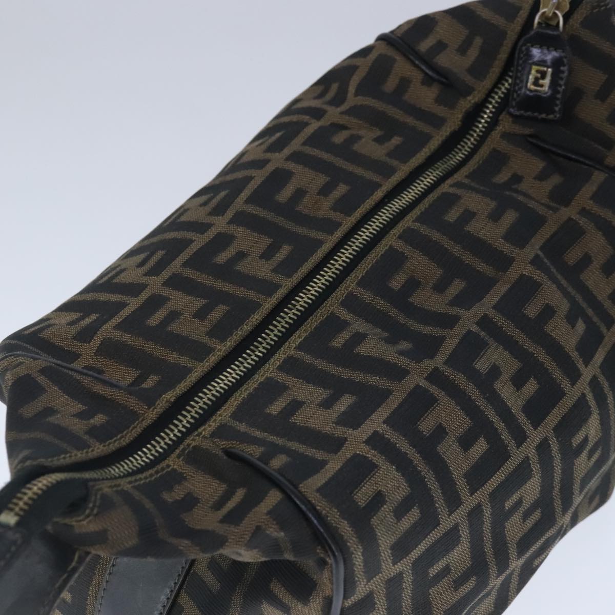 FENDI Zucca Canvas Vanity Hand Bag Brown 99910