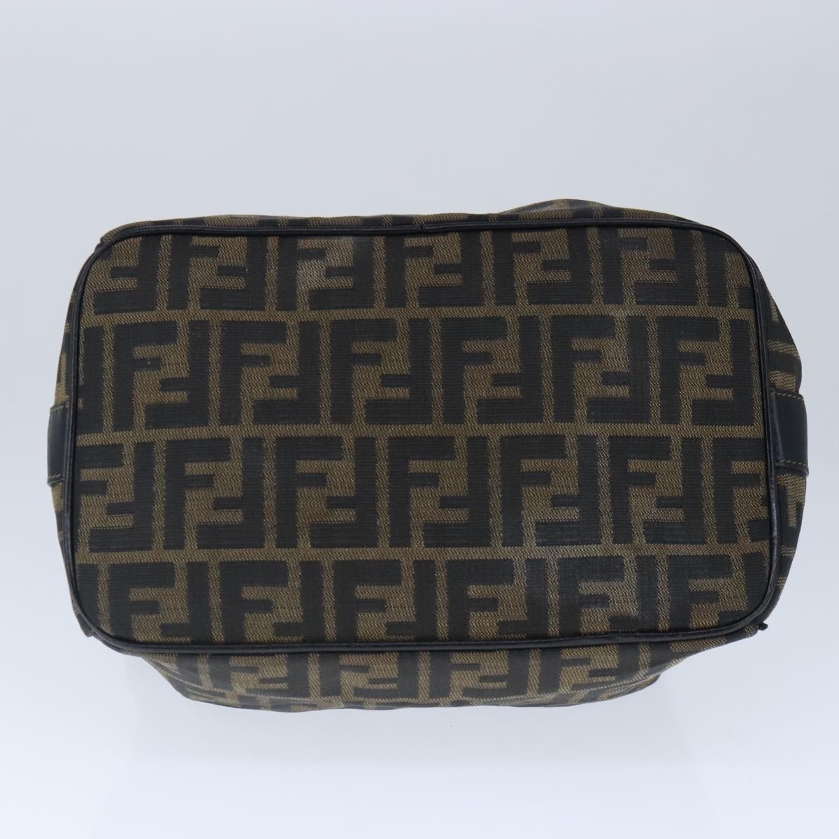 FENDI Zucca Canvas Vanity Hand Bag Brown 99910