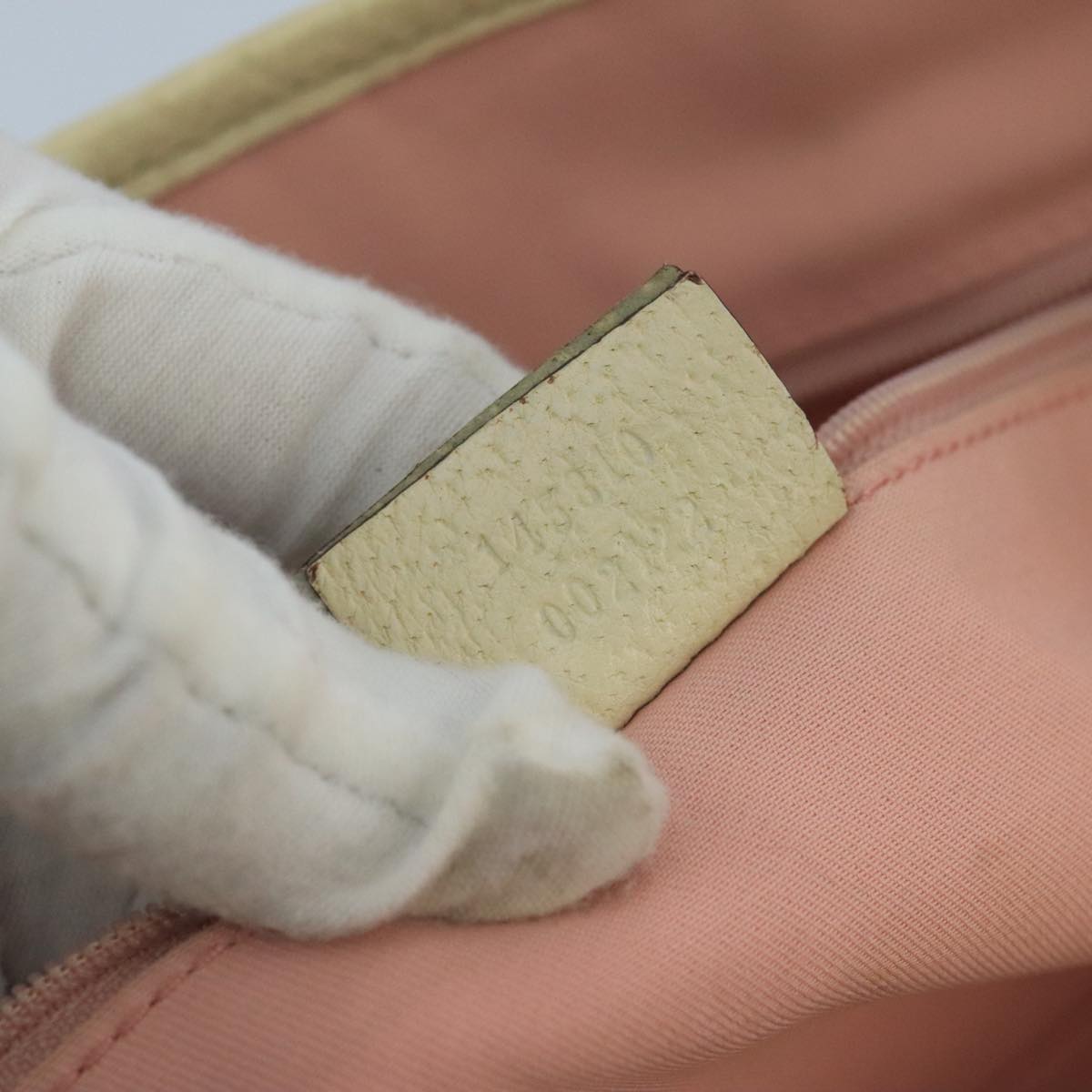 GUCCI GG Canvas Sherry Line Hand Bag Pink Green 99914