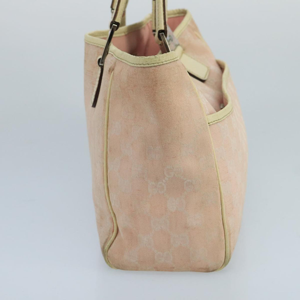 GUCCI GG Canvas Sherry Line Hand Bag Pink Green 99914