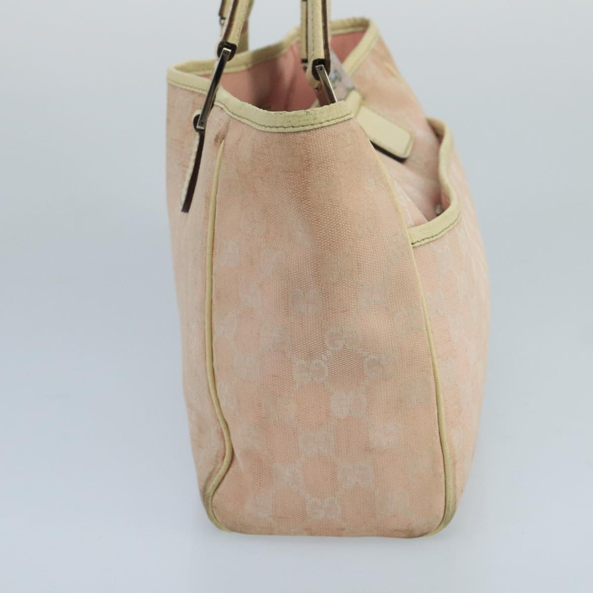 GUCCI GG Canvas Sherry Line Hand Bag Pink Green 99914