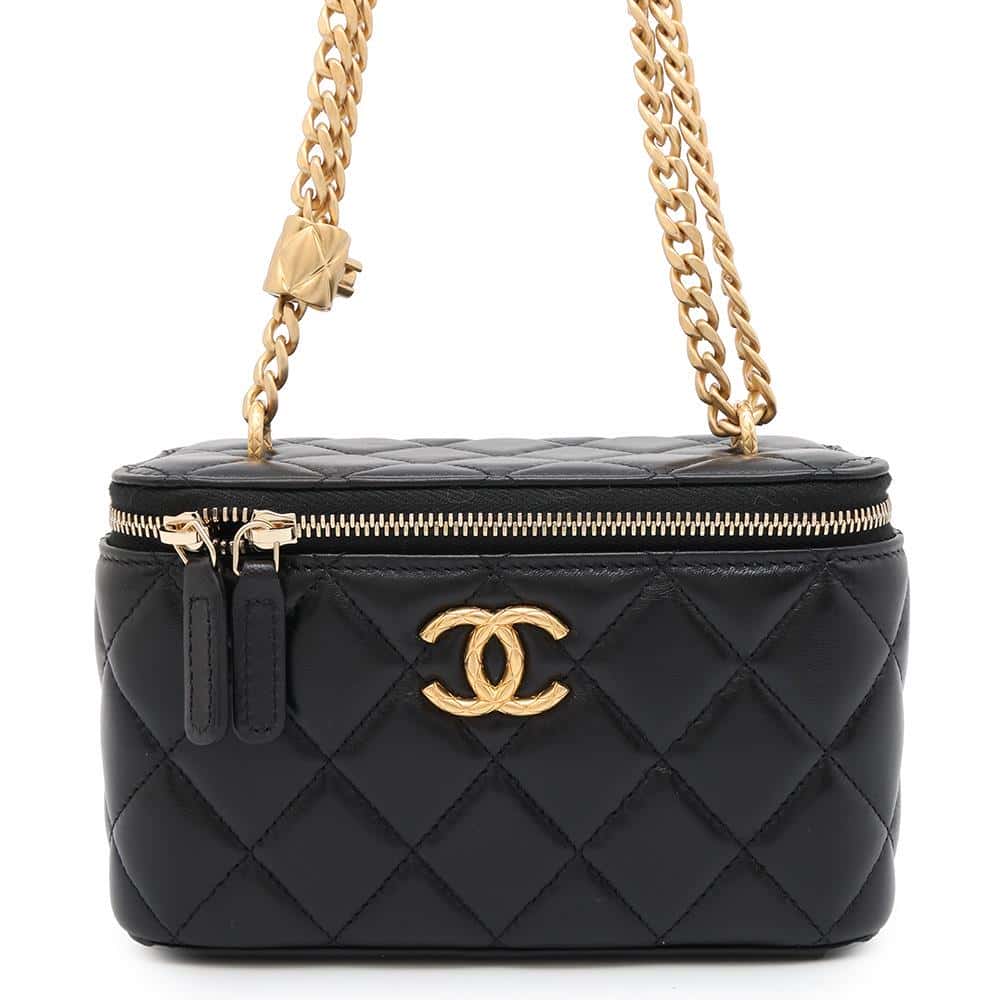 CHANEL Matelasse Chain Vanity BlackAP3044 Lambskin