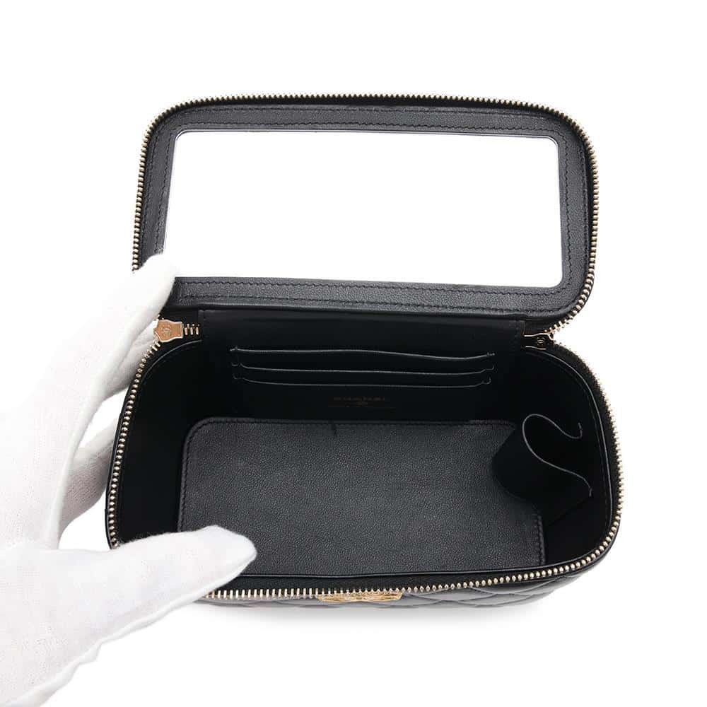 CHANEL Matelasse Chain Vanity BlackAP3044 Lambskin