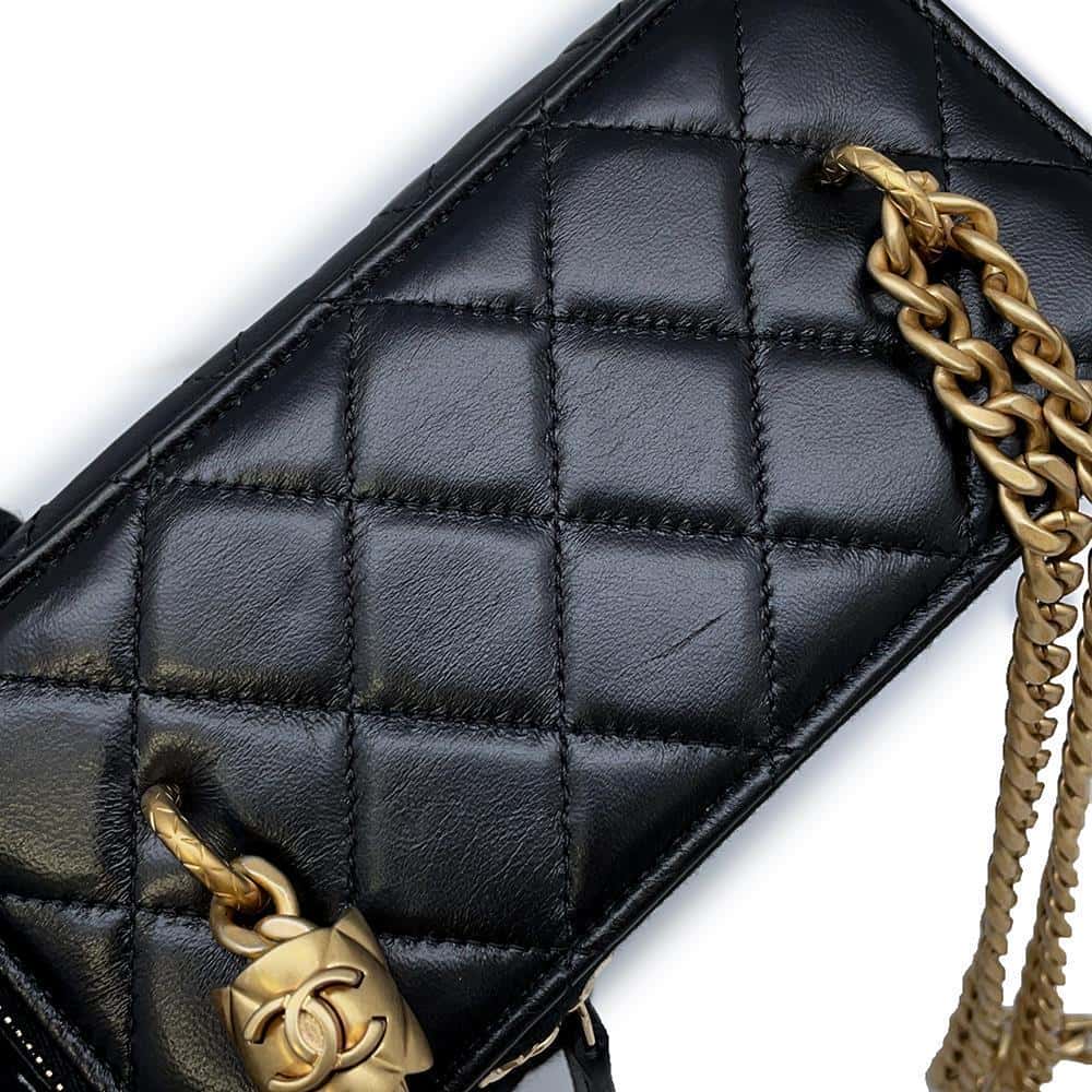 CHANEL Matelasse Chain Vanity BlackAP3044 Lambskin