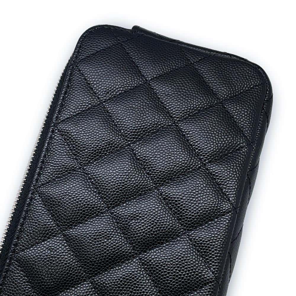 CHANEL Matelasse Chain wallet BlackAP3837 Caviar Leather
