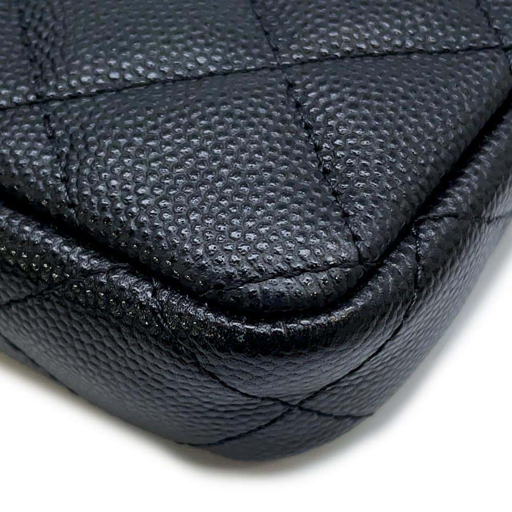 CHANEL Matelasse Chain wallet BlackAP3837 Caviar Leather