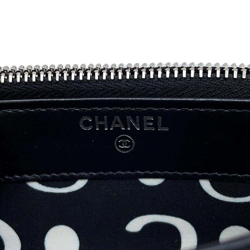 CHANEL Matelasse Chain wallet BlackAP3837 Caviar Leather